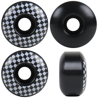Skateboard Wheels 52mm x 31mm 100A High Rebound Checker Black/White