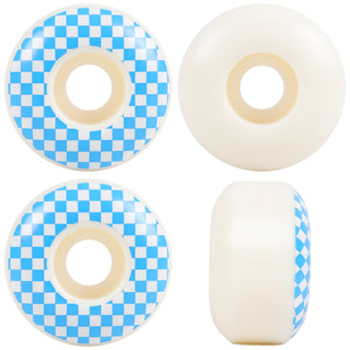 Skateboard Wheels 52mm x 31mm 100A High Rebound Checker White/Blue