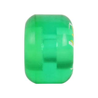 Printed Skateboard Wheels Soft Gel 97A Clear Green 52mm x 36mm