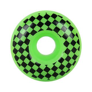Printed Skateboard Wheels Checker 99A Green/Black 54mm x 34mm