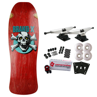 Brand-X Skateboard Complete Knucklehead OG Fish Red 10" x 30.25" Old School