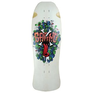Brand-X Skateboard Deck Riot Stick White/Blue 10" x 30.5" Old School