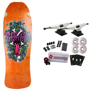 Brand-X Old School Skateboard Complete Team Riot Stick Orange 10" x 30.25"