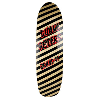 Brand-X Old School Skateboard Deck Duane Peters Stripes Bullet Pig Natural 9.1" x 33.25"