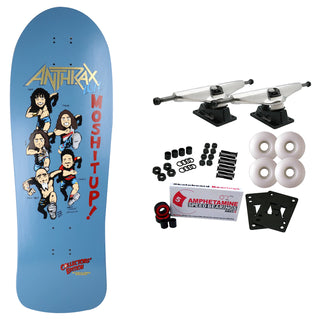 Brand-X Old School Skateboard Complete Anthrax 2022 Collectors Edition Blue 10" x 30"
