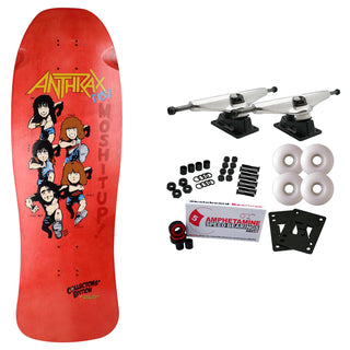 Brand-X Old School Skateboard Complete Anthrax 1987 Collectors Edition Red 10" x 30"
