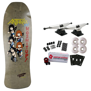 Brand-X Old School Skateboard Complete Anthrax 1987 Collectors Edition Grey 10" x 30"