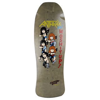 Brand-X Old School Skateboard Deck Anthrax 1987 Collectors Edition Grey 10" x 30"