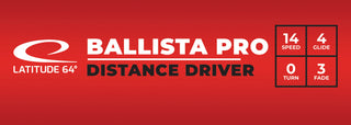Latitude 64 Disc Golf BioGold Ballista Pro Distance Driver 14/4/0/3 Red/Turquoise 176 grams