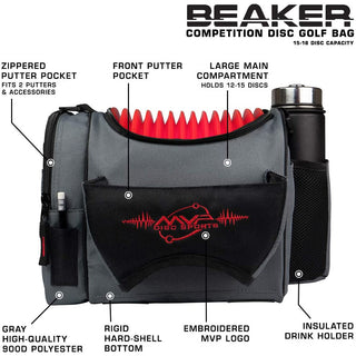 MVP Disc Golf Bag Beaker Version 2 Gray/Red