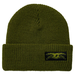 Anti Hero Skateboards Beanie Stock Eagle Label Olive/Yellow/Black