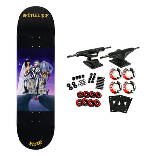 Welcome X Beetlejuice Skateboard Complete Showtime On Popsicle Black/Purple 8.5" x 32.35"