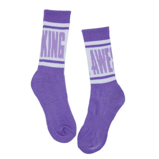 FA Socks Big Stripe Violet/White