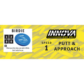 Innova Disc Golf DX Birdie Putting Disc 1/2/0/0 Purple/Gold 146 grams
