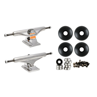 Independent 169 (9.12") Skateboard Trucks 58mm Black Wheels and Bearings Combo Package