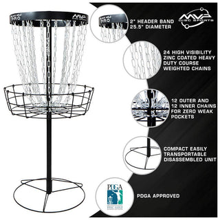 MVP Disc Golf Basket Black Hole Pro