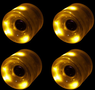 LED Wheels YELLOW 60mm