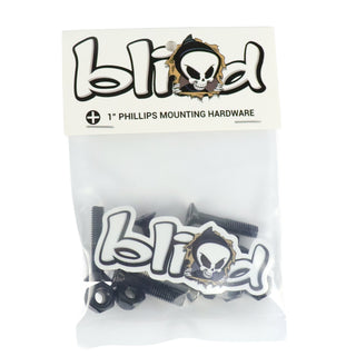 Blind Skateboard Hardware 1" Phillips Bolts Black/Silver