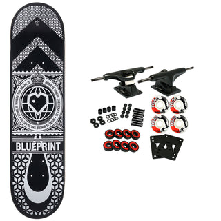 Blueprint Skateboard Complete Home Heart White/Black 8.0"