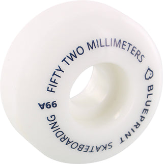 Blueprint Skateboard Wheels Mini Heart White 52mm 99A