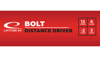 Latitude 64 Disc Golf Opto Bolt Distance Driver 13/6/-2/3 White/Silver 174 grams