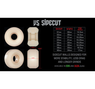 Bones Skateboard Wheels 52mm STF V5 Sidecuts 99A White