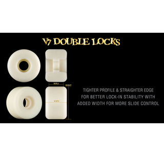 Bones Skateboard Wheels 54mm 99A X-Formula V7 Double Locks