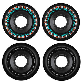 Bones Skateboard Wheels 56mm Rough Riders All Terrain 80A Black