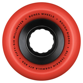Bones Skateboard Wheels 56mm Rough Riders All Terrain 80A Red