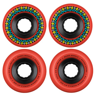 Bones Skateboard Wheels 56mm Rough Riders All Terrain 80A Red