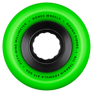 Bones Skateboard Wheels 59mm Rough Riders All Terrain 80A Green