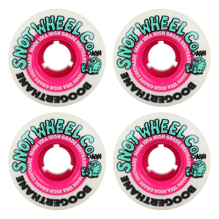Snot Wheel Co. Skateboard Wheels 56mm Boogerthane Team 101A White/Pink