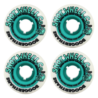 Snot Wheel Co. Skateboard Wheels 52mm Boogerthane Team 101A White/Teal