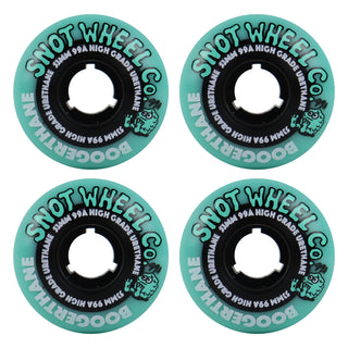 Snot Wheel Co. Skateboard Wheels 53mm Boogerthane Team 99A Teal/Black