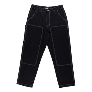 Welcome Skateboard Pants Brace Double-Knee Canvas Carpenter Black