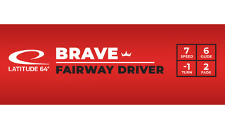 Latitude 64 Disc Golf Royal Grand Brave Fairway Driver 7/6/-1/2 Hot Pink/Silver 176 grams