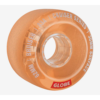 Globe Skateboard / Longboard / Cruiser Wheels Bruiser 62mm 83A Clear Coral