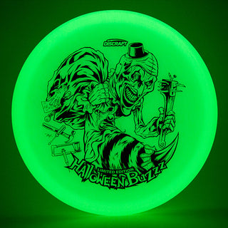 Discraft Disc Golf Single Foil Mega-Glo Halloween Buzzz Midrange 5/4/-1/1 Tie Dye Shimmer 177-180g