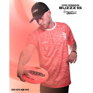 Discraft Disc Golf Ezra Robinson 2025 Tour Series Z Swirl Buzzz SS Midrange 5/4/-2/1 Pink/Gold 177-180g