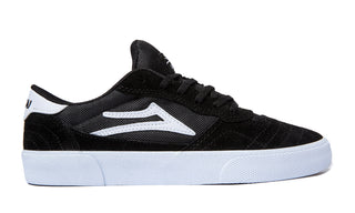 Lakai Skateboard Shoes Cambridge Black/White Suede 21 Mens
