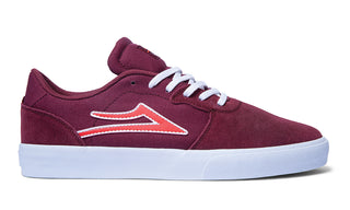 Lakai Skateboard Shoes Cardiff Burgundy Suede 