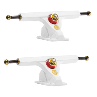 Caliber Longboard Trucks II 50 Degree White Gold 184mm (10") - Set of 2