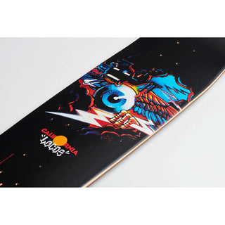 California Locos Skateboard Deck Rick Griffin Flying Eyeball 8.375" + Sk8ology Wall Mount