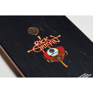 California Locos Skateboard Deck Rick Griffin Surfing Eyeball 8.25" + Sk8ology Wall Mount