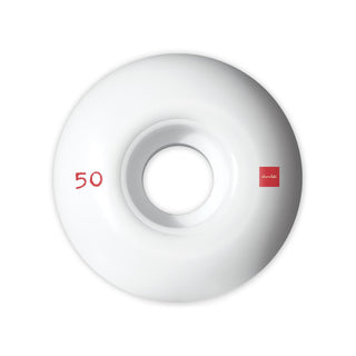 Chocolate Skateboard Wheels Sound System 50mm 99A Classic Shape White