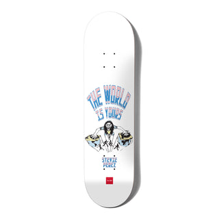 Chocolate Skateboard Deck Perez World is Yours White 8.4" x 32"