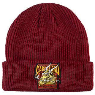Powell Peralta Skateboard Beanie Steve Caballero Street Dragon Burgundy