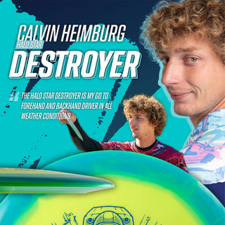 Innova Disc Golf Calvin Heimburg Tour Series Halo Star Destroyer Distance Driver 12/5/-1/3 Blue Yellow/Purple 173 grams