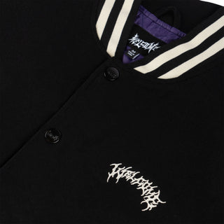 Welcome Skateboard Jacket Barb Varsity Jacket Black/Bone