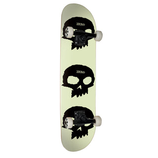 Zero Skateboard Complete 3 Skulls Glow 8.0" x 32.25" Factory Assembled Ready to Ride